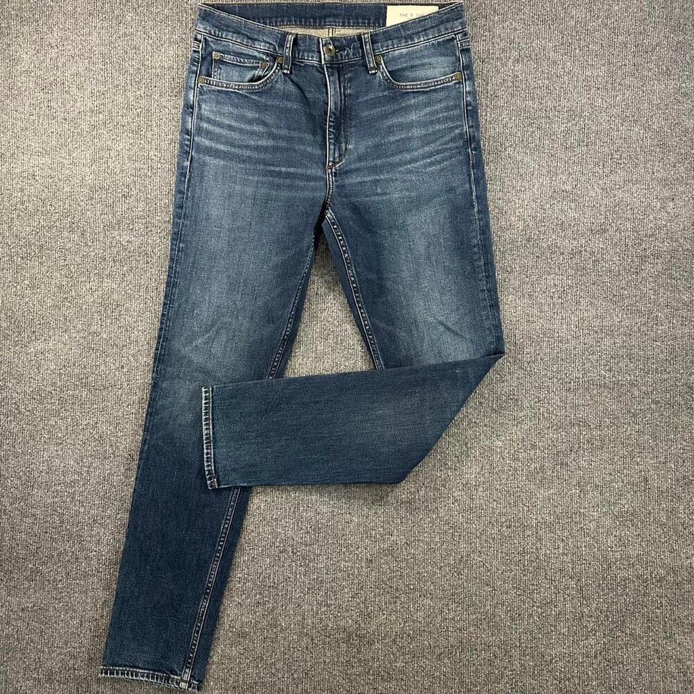 Rag & Bone Men’s Fit 2 Slim Jean Dark Stone Wash Stretch Denim 32x32